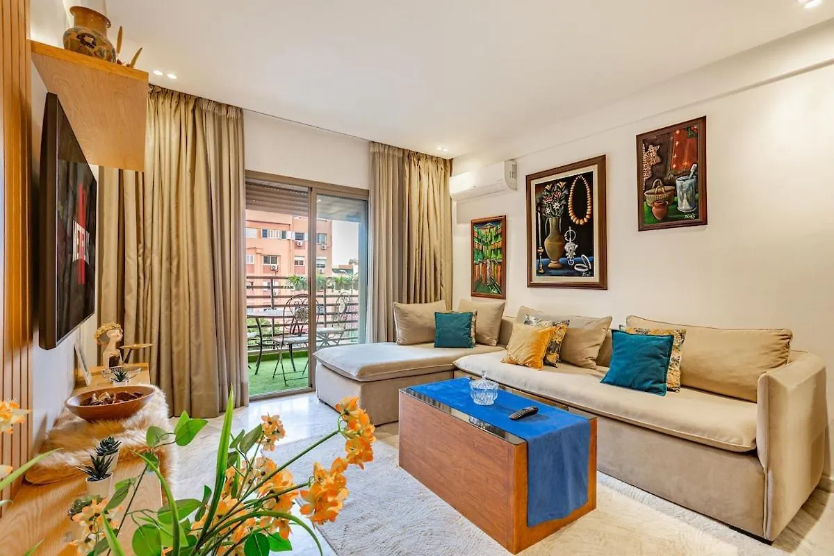 Unique Flat Fully Equipped Gueliz Top Center Marrakesh Appartement